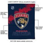 florida panthers nhl shield red quilt blanket best selling