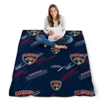florida panthers sketch lines red quilt blanket best selling
