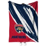 florida panthers stroke art red white quilt blanket best selling