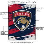 florida panthers wild lines red white quilt blanket best selling