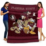 florida state seminoles disney football garnet quilt blanket best selling
