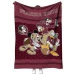 florida state seminoles disney football garnet quilt blanket best selling