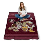 florida state seminoles disney football garnet quilt blanket best selling