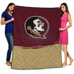florida state seminoles dot illusion garnet quilt blanket best selling