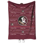 florida state seminoles handdrawn stripes garnet quilt blanket best selling