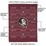 florida state seminoles handdrawn stripes garnet quilt blanket best selling