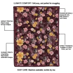florida state seminoles hibiscus foliage garnet quilt blanket best selling