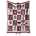 florida state seminoles mickey mouse motif garnet white quilt blanket best selling