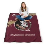 florida state seminoles paint trail garnet quilt blanket best selling