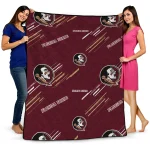 florida state seminoles sketch lines garnet quilt blanket best selling