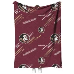 florida state seminoles sketch lines garnet quilt blanket best selling