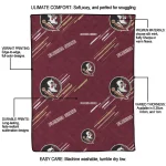florida state seminoles sketch lines garnet quilt blanket best selling