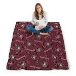 florida state seminoles solid classic garnet quilt blanket best selling