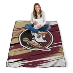florida state seminoles wild lines garnet white quilt blanket best selling