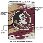 florida state seminoles wild lines garnet white quilt blanket best selling