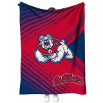 fresno state bulldogs arrow layers red quilt blanket best selling
