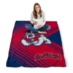 fresno state bulldogs arrow layers red quilt blanket best selling