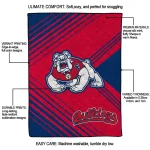 fresno state bulldogs arrow layers red quilt blanket best selling