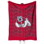 fresno state bulldogs bold red quilt blanket best selling