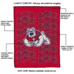 fresno state bulldogs bold red quilt blanket best selling