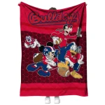 fresno state bulldogs disney football red quilt blanket best selling