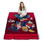 fresno state bulldogs disney football red quilt blanket best selling