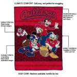 fresno state bulldogs disney football red quilt blanket best selling