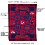 fresno state bulldogs helmet heart red quilt blanket best selling
