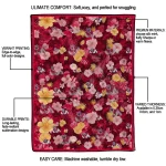 fresno state bulldogs hibiscus foliage red quilt blanket best selling