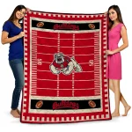 fresno state bulldogs mickey player red quilt blanket best selling