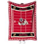 fresno state bulldogs mickey player red quilt blanket best selling