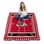 fresno state bulldogs mickey player red quilt blanket best selling