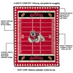 fresno state bulldogs mickey player red quilt blanket best selling