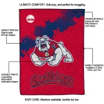 fresno state bulldogs paint trail red quilt blanket best selling