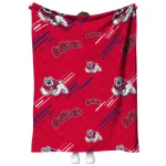 fresno state bulldogs sketch lines red quilt blanket best selling
