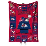 fresno state bulldogs snoopy love red quilt blanket best selling
