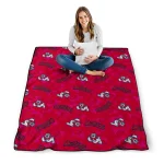 fresno state bulldogs solid classic red quilt blanket best selling
