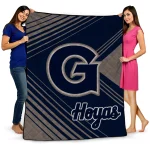 georgetown hoyas arrow layers blue quilt blanket best selling