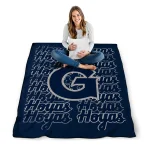 georgetown hoyas bold red blue quilt blanket best selling