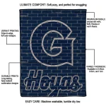 georgetown hoyas brick grid blue quilt blanket best selling