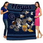 georgetown hoyas disney football blue quilt blanket best selling