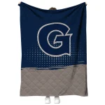 georgetown hoyas dot illusion blue quilt blanket best selling