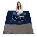 georgetown hoyas dot illusion blue quilt blanket best selling