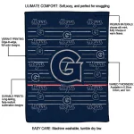georgetown hoyas handdrawn stripes blue quilt blanket best selling