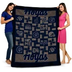 georgetown hoyas helmet heart blue quilt blanket best selling