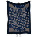 georgetown hoyas helmet heart blue quilt blanket best selling