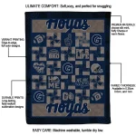georgetown hoyas helmet heart blue quilt blanket best selling