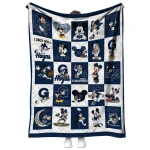 georgetown hoyas mickey mouse motif blue white quilt blanket best selling