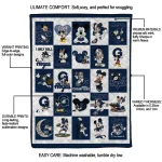 georgetown hoyas mickey mouse motif blue white quilt blanket best selling