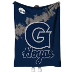 georgetown hoyas paint trail blue quilt blanket best selling